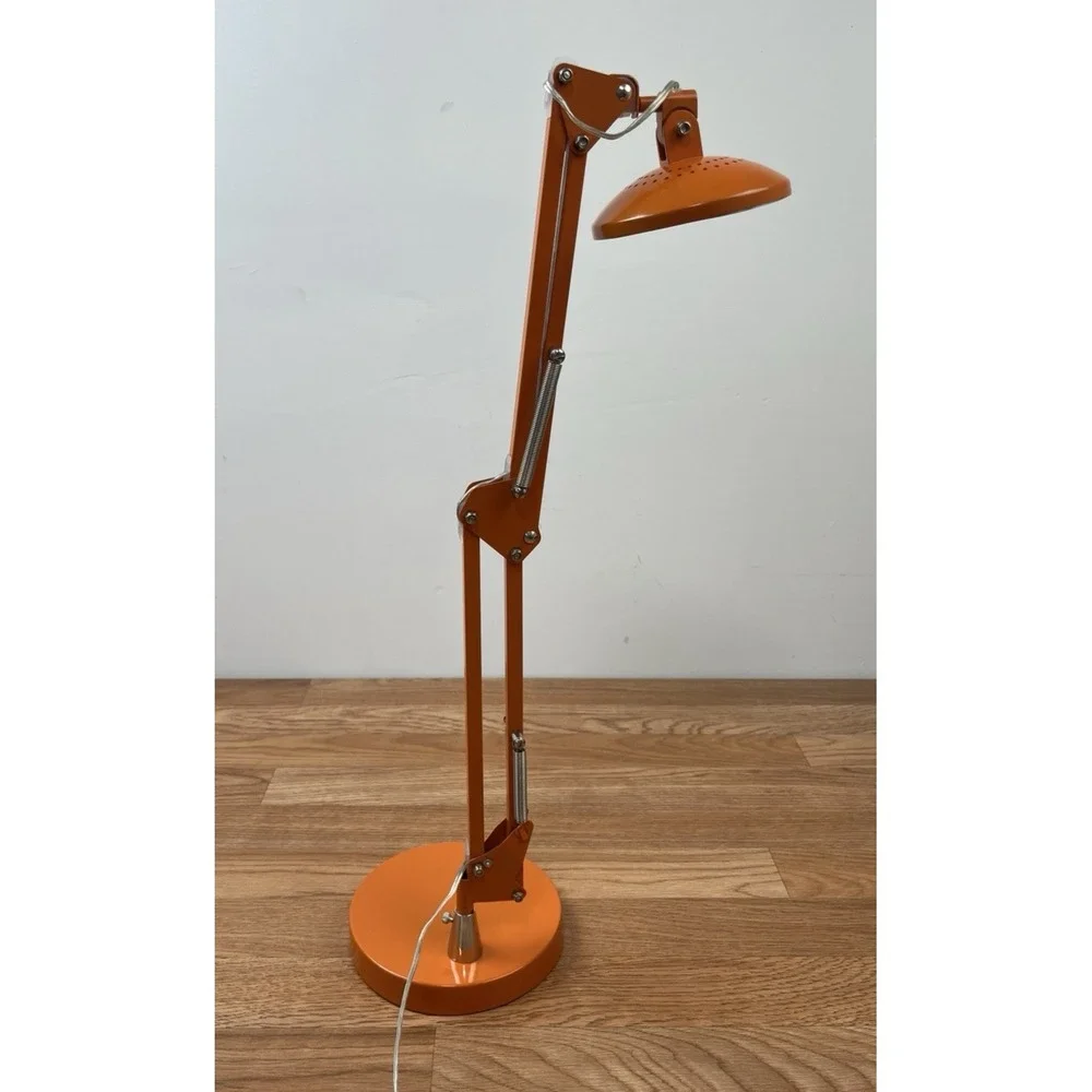 Vintage HWA Feng Lighting Orange Architecture LED Lamp, Extends to 24